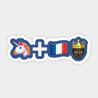 Unicorn and The French Prince Sticker